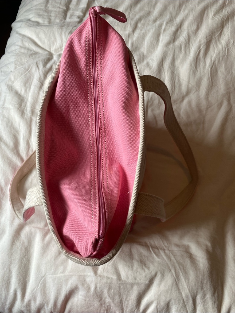 Lands' End medium tote long handles zip top - Picture 4 of 10